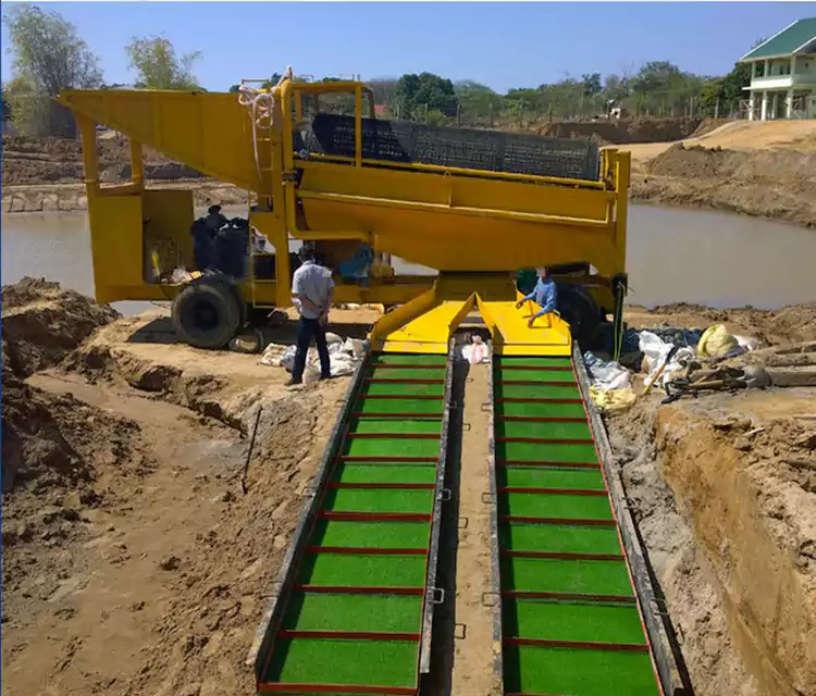 รถเข็นร่อนทองแบบพกพา